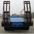 4 axle 14m excavator transport lowbed flatbed semi trailer